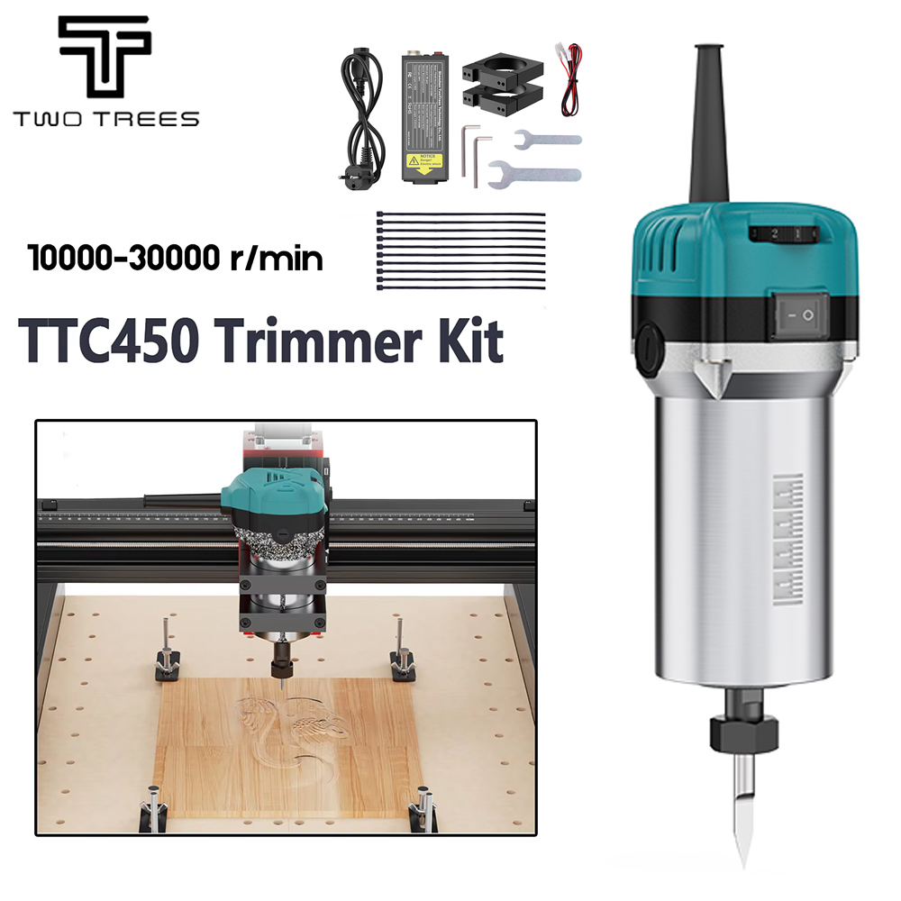Rotary Axis Laser Engraver - TWOTREES TTC 450 Trimmer Kit 800W