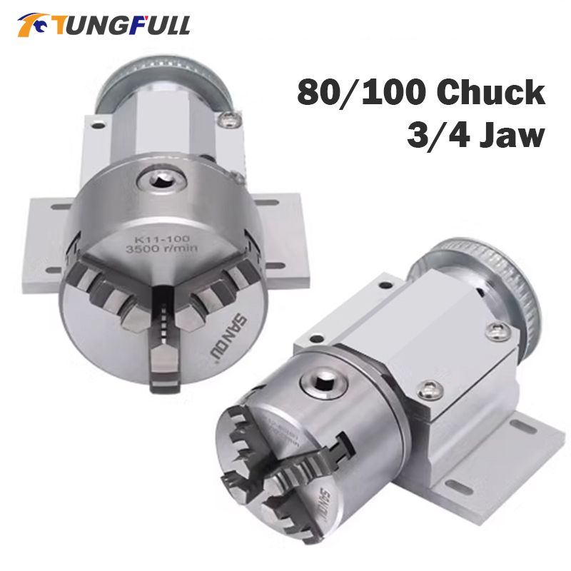 3 Jaw Chuck 100mm 80mm 4 Jaw C - Rotary Axis Laser Engraver 评论和价格