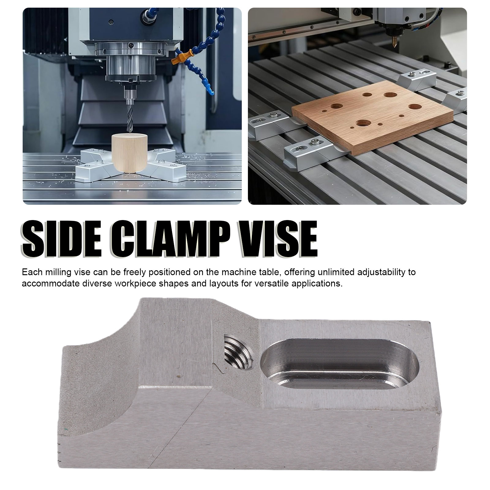 2PCS Side Clamp Vise S136H Mol - Cnc Milling Machine 评论和价格