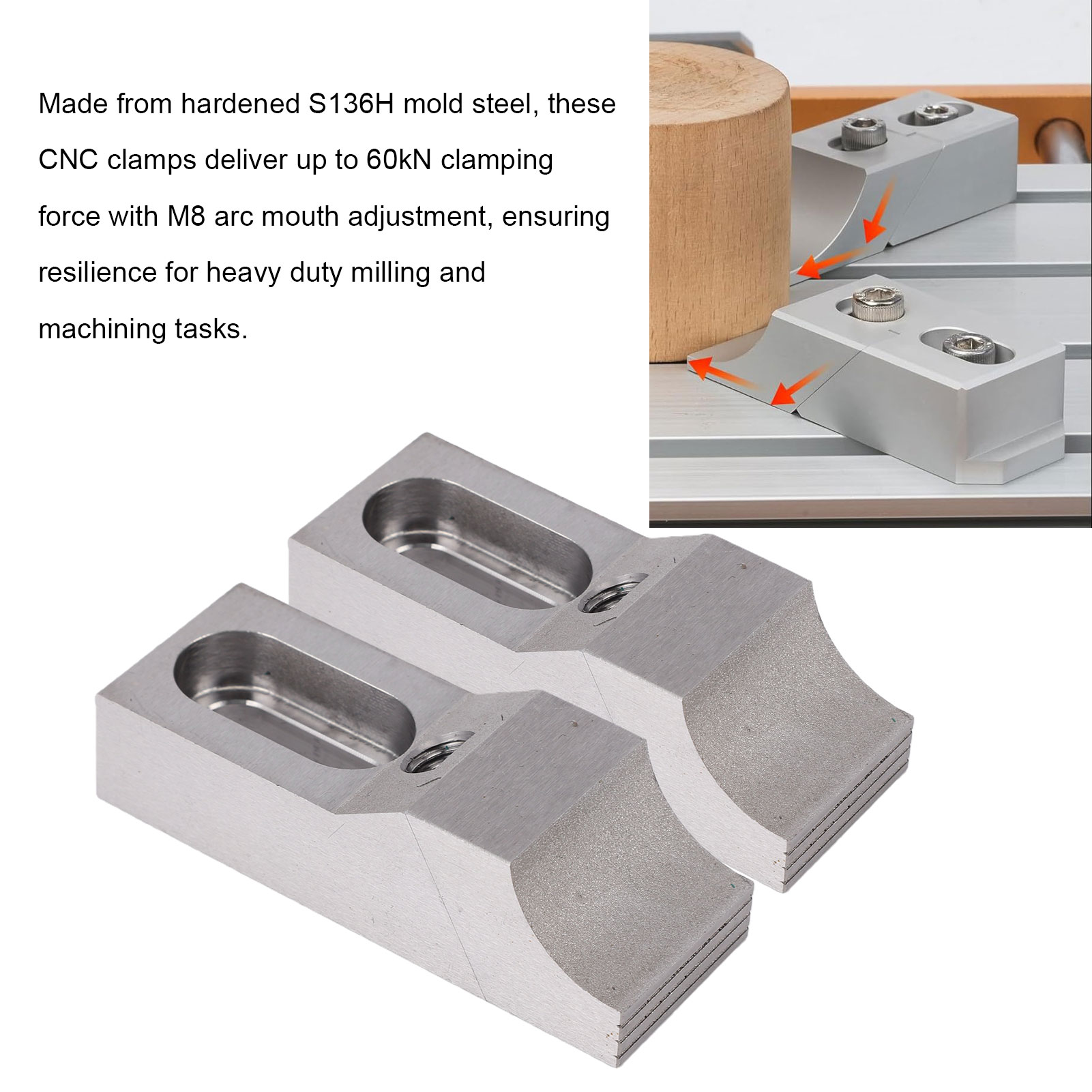 2PCS Side Clamp Vise S136H Mol - Cnc Milling Machine 评论和价格